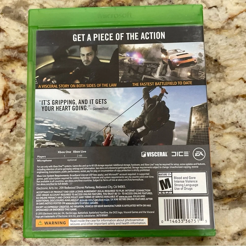 Battlefield Hardline Microsoft Xbox One EA 2015, Tested Working